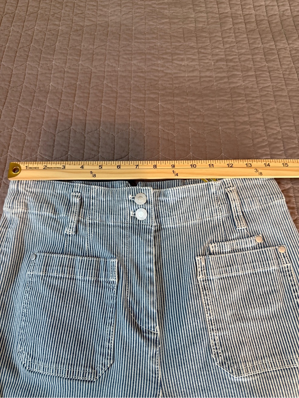 Anthropologie’s Maeve Light Blue Striped Cropped Pants! - Picture 3 of 7